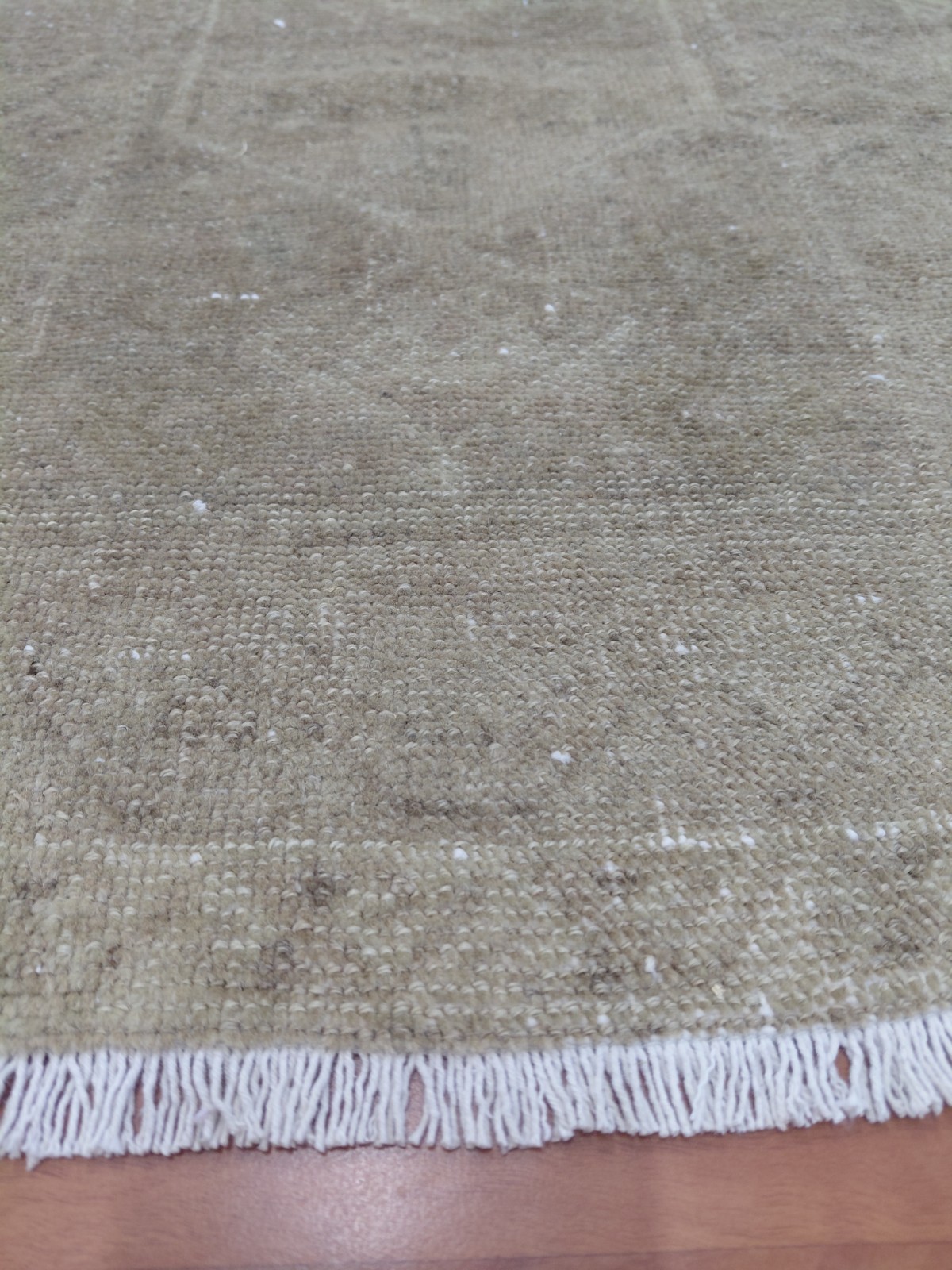 Beige Color Antique Rug Hand Knotted Natural Wool Decor Rug İnterior Design Rug
