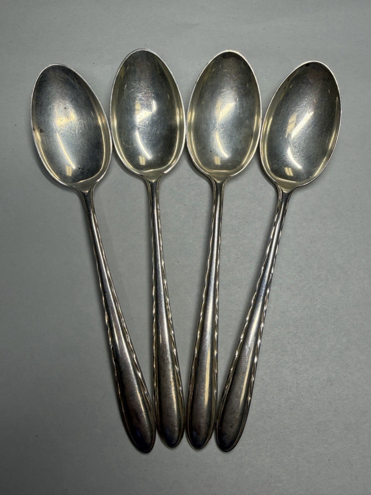 Set Of 4 Silver Flutes by Towle Sterling Silver Spoon 5 7/8” No Monogram 103gram