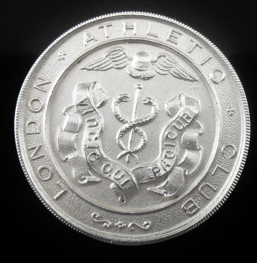 Cased Sterling Silver London Athletic Club Medal 4×110 Yards Relay 1961 1st