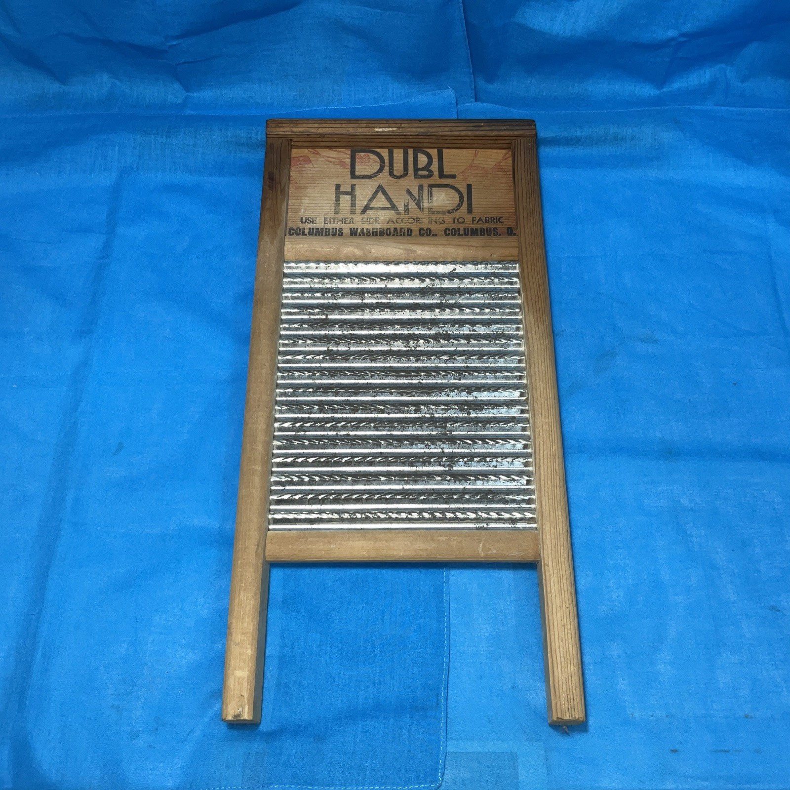 Dubl Handi Washboard 18″ – Columbus Washboard Co. Ohio – Vintage Farmhouse Primi