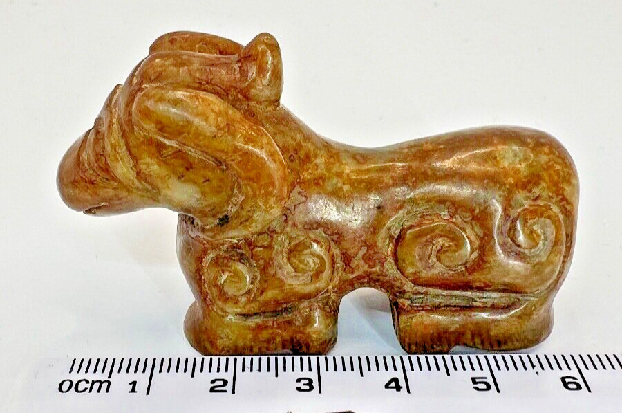 Chinese 6×3 CMS Brownish Jade Statue – Sheep Carving Statue