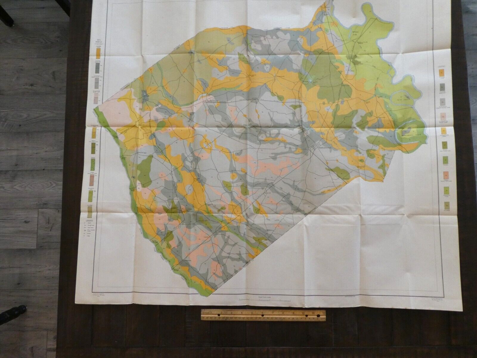 Antique US Dept Of Agriculture Soil Map Darlington South Carolina Sheet 1902 Vtg