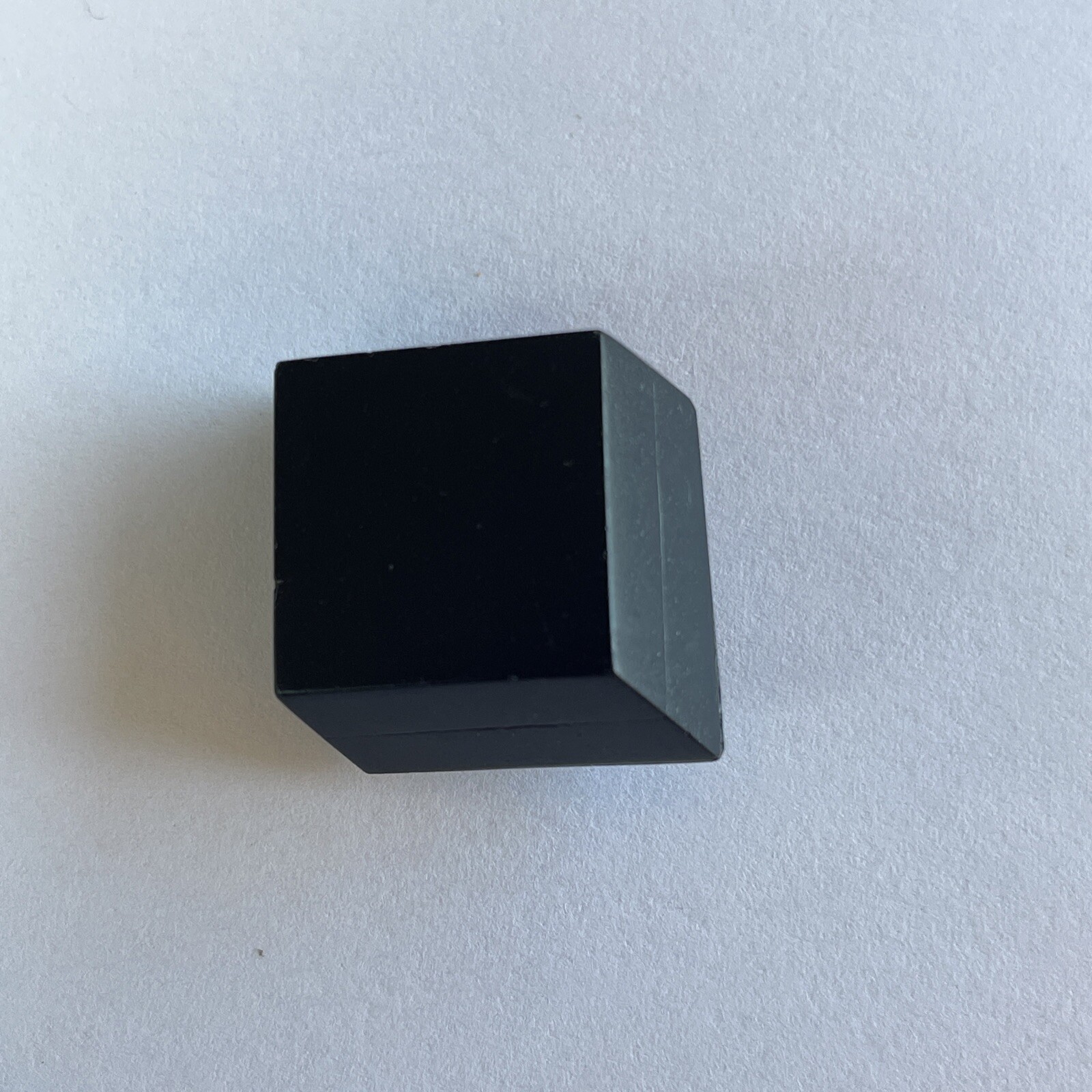 Antique Black Glass Cube Realistic Brass Bird Cage Shank