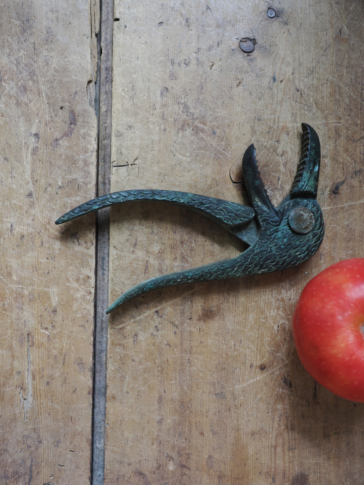 Genuine Antique Bronze Parrot ? Bird Nutcracker Nut Crackers