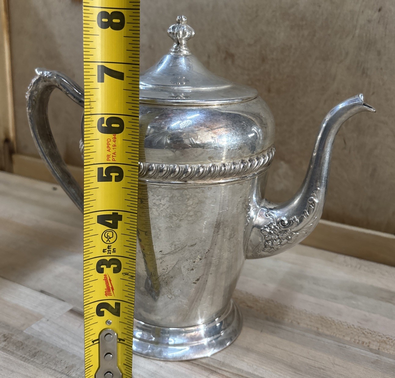 F.B. Rogers Silver Co. Silver On Copper Vintage Teapot Excellent