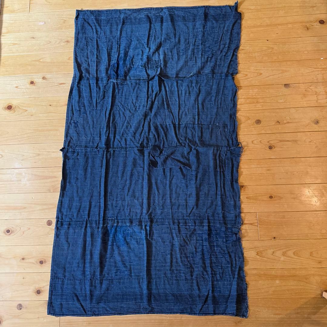 Vintage Japanese Boro Sashiko Patchwork Indigo Cotton Textile 53×31 in