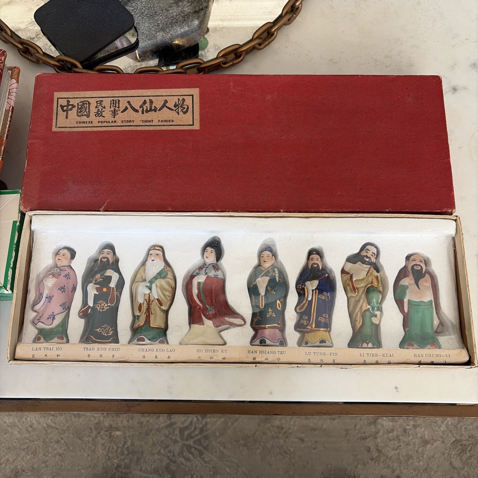 Eight Immortals of Chinese Mythology Antique 8 Fairies of Ancient Tale Hong Kong