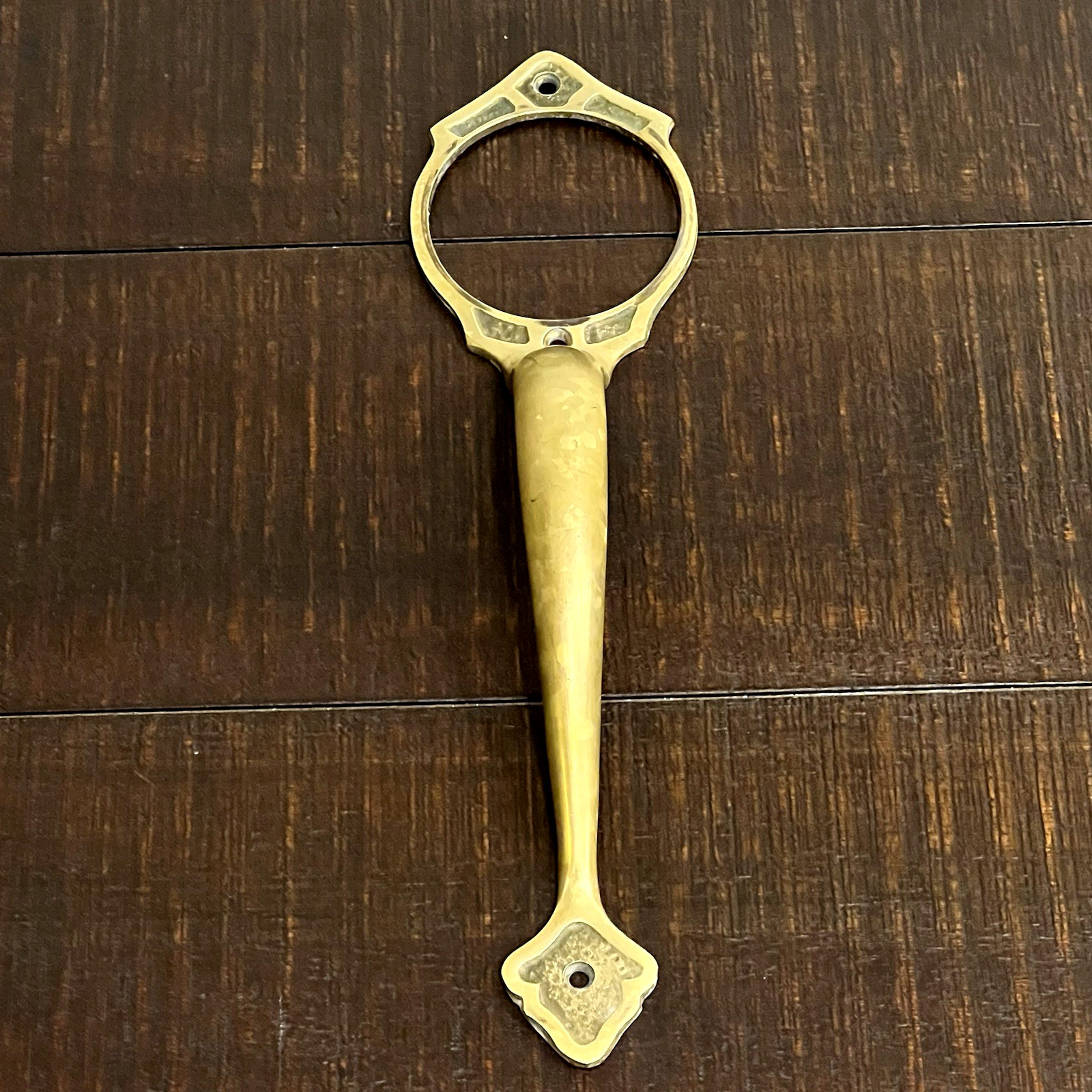 Vintage Large Heavy 11” Brass Door Pull Handle #H26
