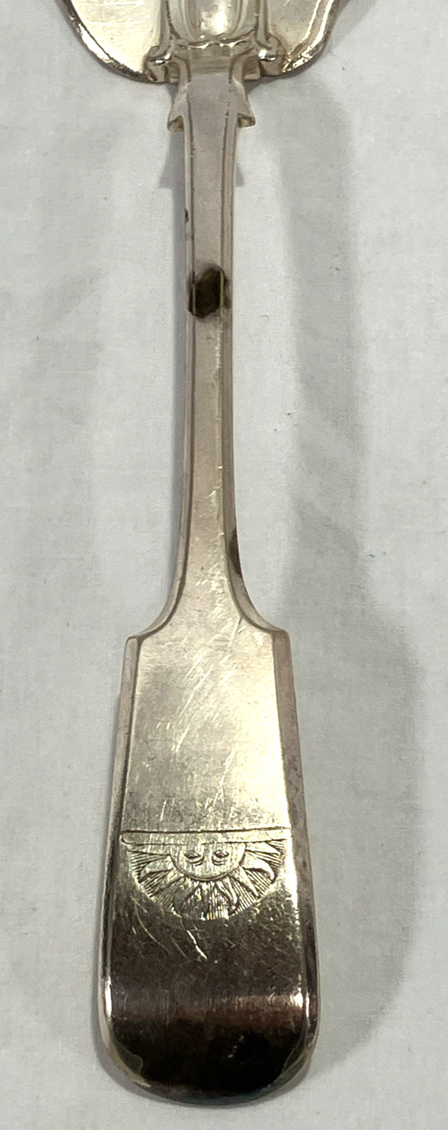 Antique 1851 Ellington Mason & Co Silver Plate Pierced Fish Server 12.5”