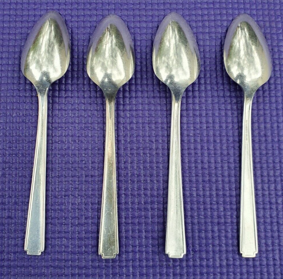 4-Oneida Community Plate Silverware Flatware Noblesse TEASPOONS 6 1/8″