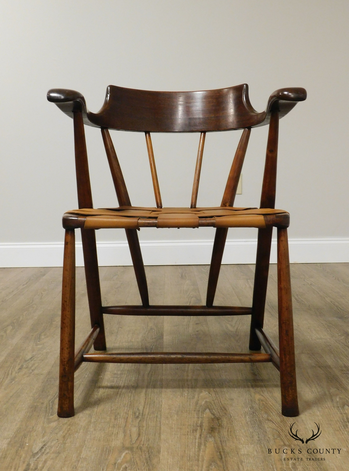 Wharton Esherick Sculpted Walnut Captain’s Chair