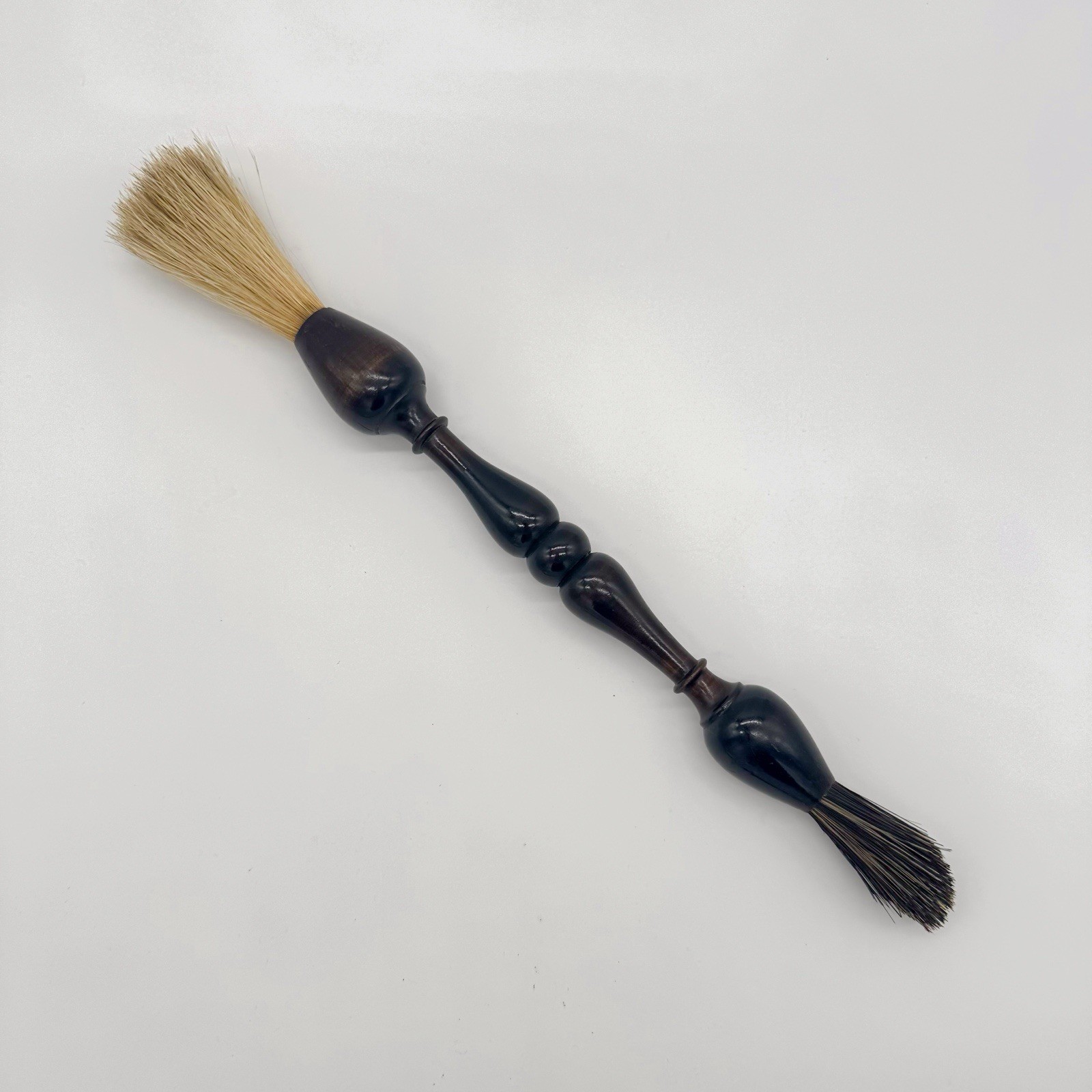 Antique Victorian Wooden Treen Hat Bonnet Clothes Double Sided Duster Brush
