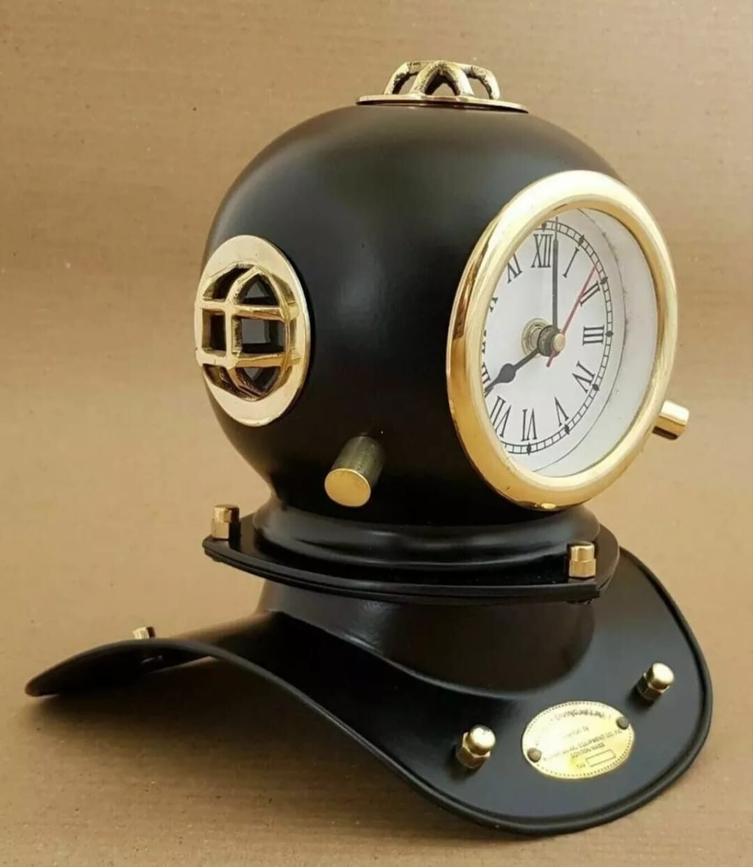 Black Diving helmet clock Style US Navy diving Deep Sea Clock Diving Scuba Dive