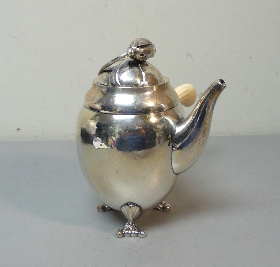 GEORG JENSEN Art Nouveau Sterling Silver BLOSSOM Coffee Pot, # 2B, c. 1925-1932
