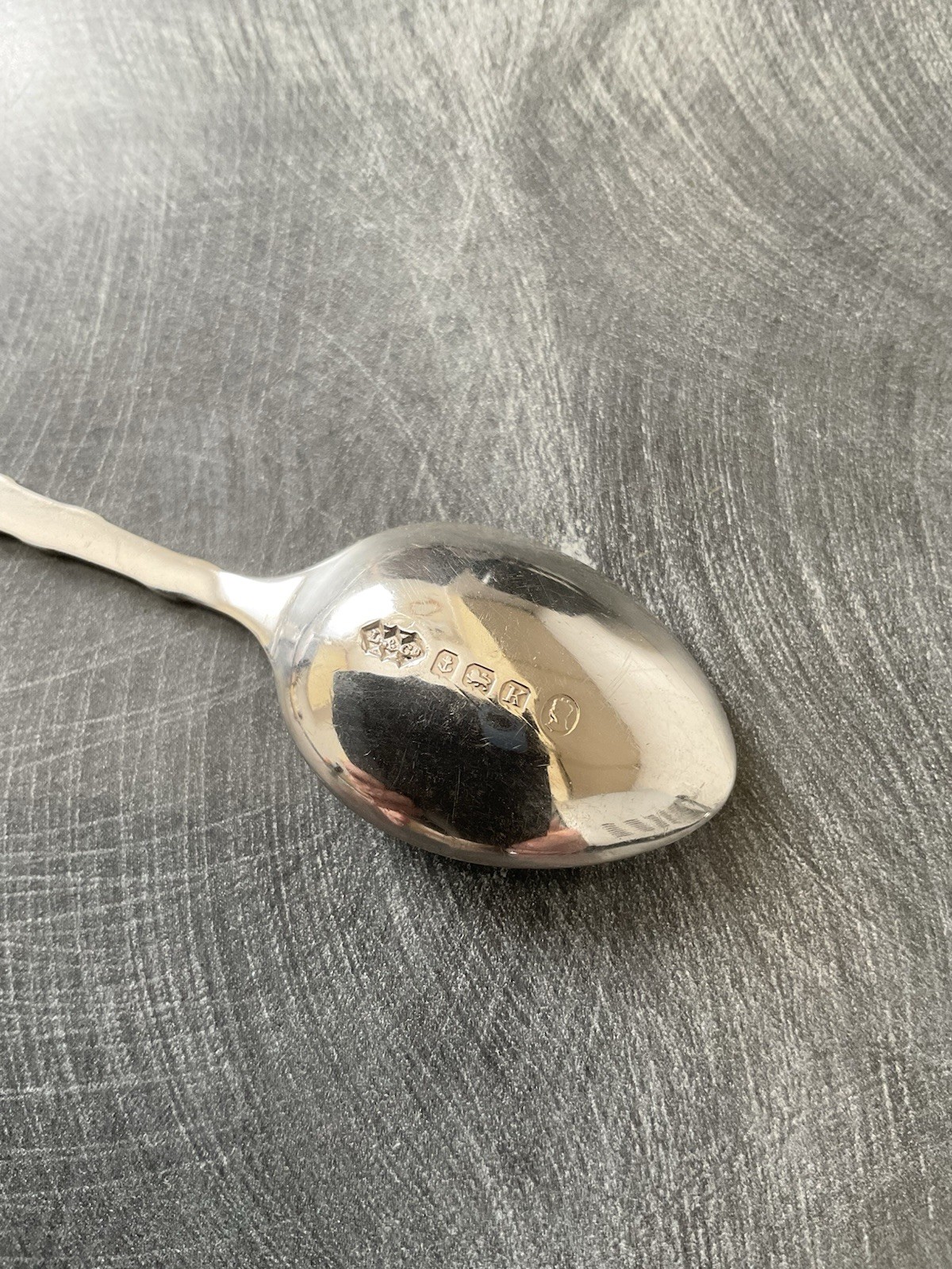 SUPERB SOLID SILVER ENAMEL JUBILEE SPOON LIBERTY & CO B’HAM 1934