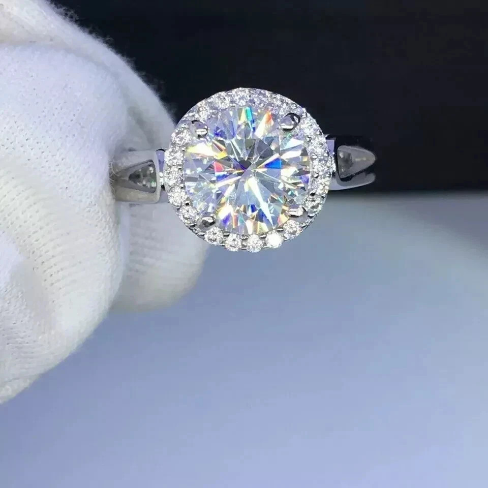 2.00Ct Round Cut Lab-Created Diamond Engagement Ring 14k White Gold Plated