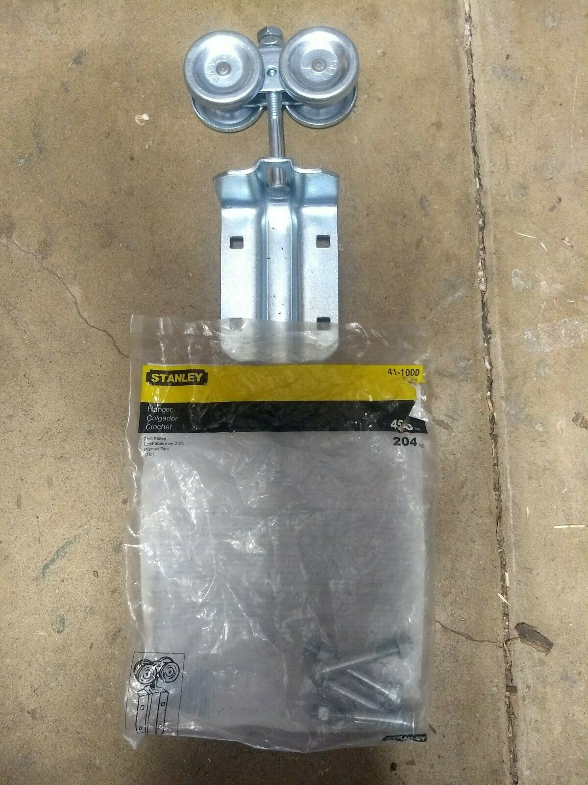 Stanley National 41-1000 Box Rail Hangers Barn Door Rollers Zinc-Steel 450 lbs