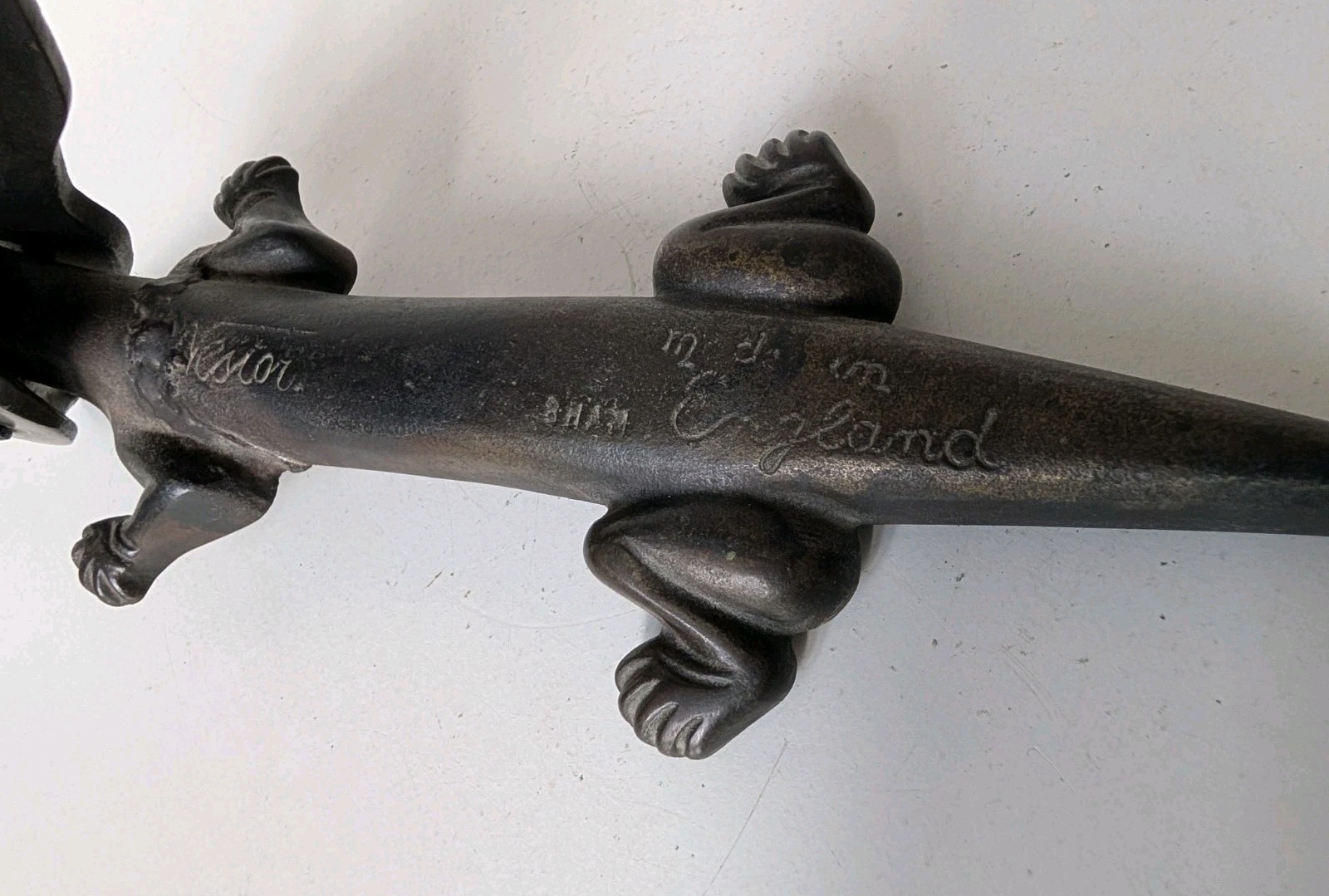 Vintage 1940’s Large Original English Cast-Iron Crocodile Nutcracker