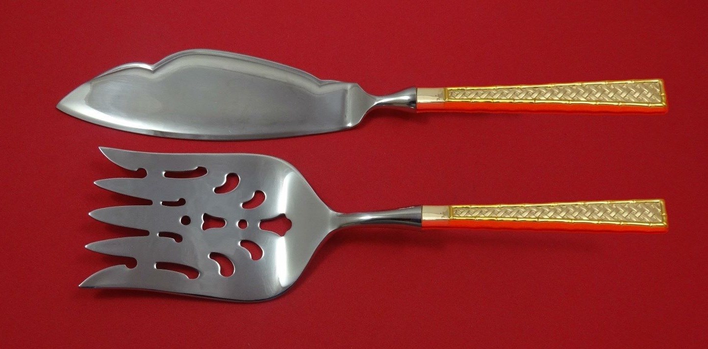 Golden Tradewinds by International Sterling Silver Fish Serving Set Custom HHWS