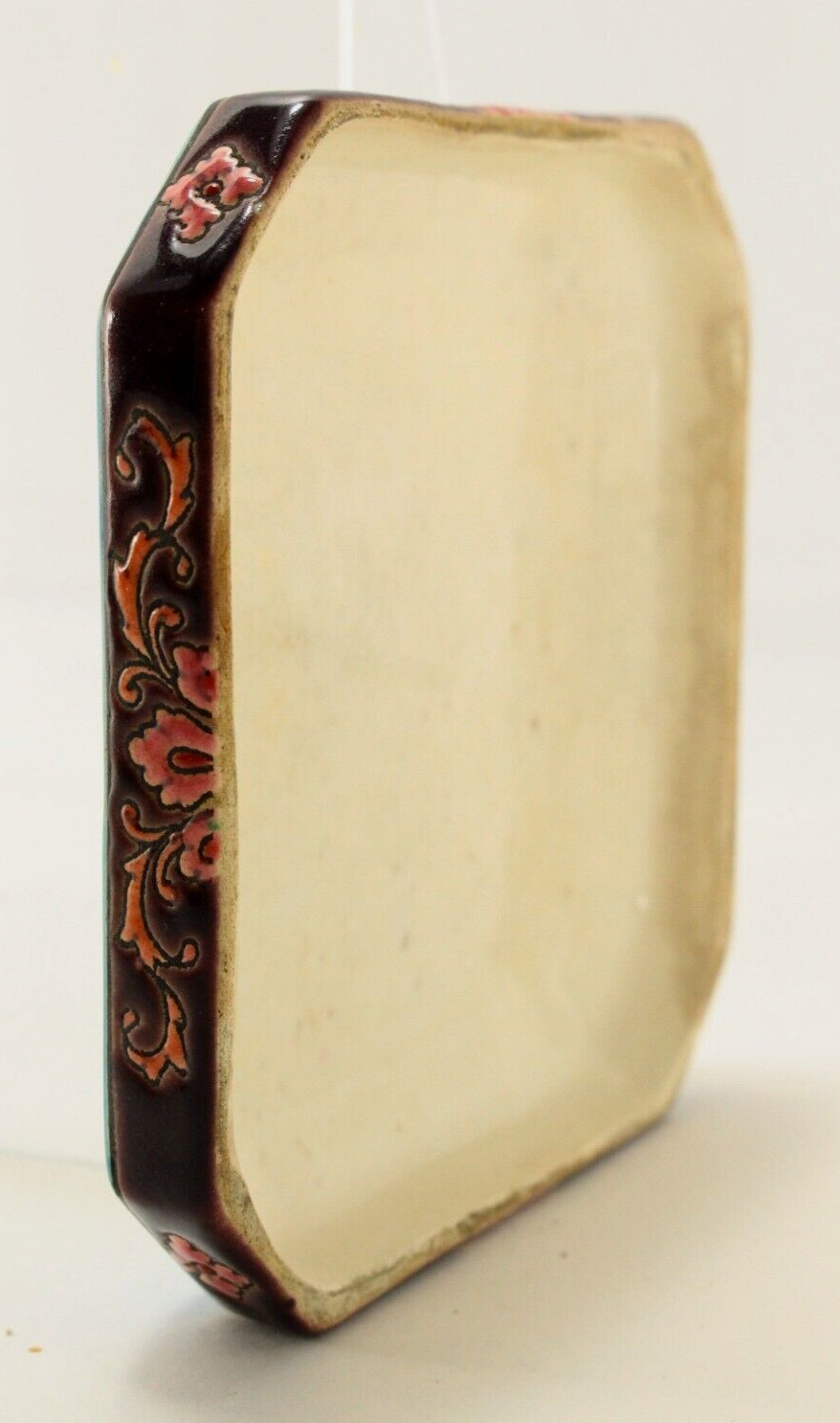 = 1920-1936 LONGWY Square Faience Box, Kenilworth Studio, France