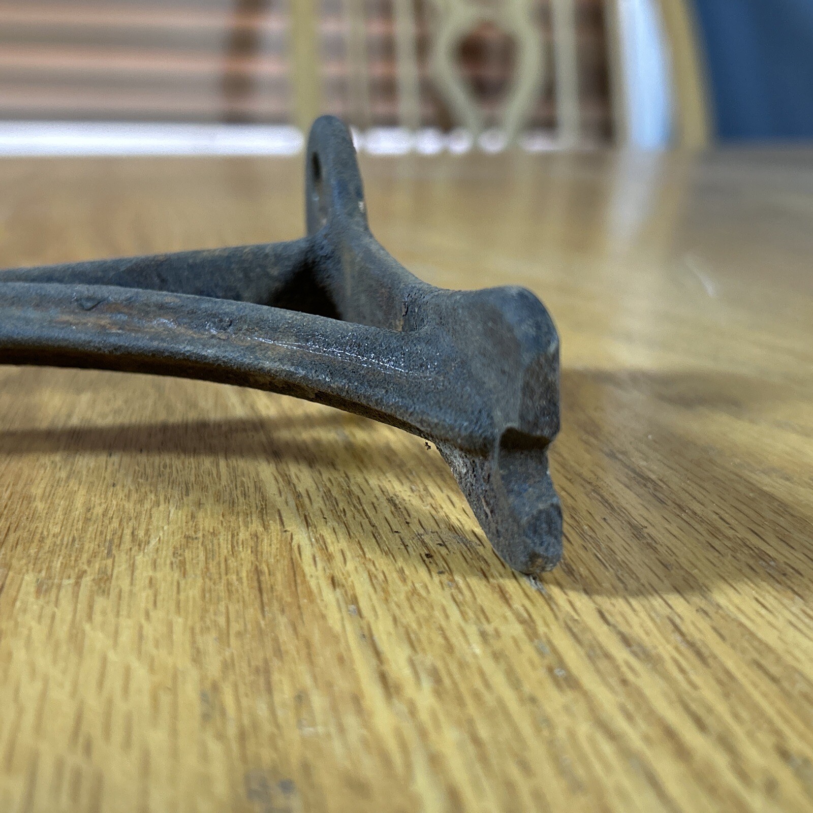Antique Iron Coat Hook Wall Bracket Hat Rack Welded Cast Rustic Farm Cabin Decor