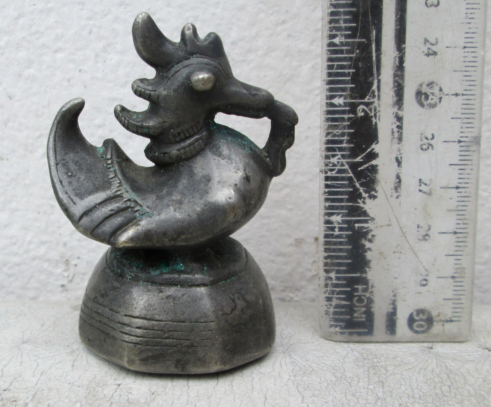 SUPERB! Old Silver Bronze Opium Weight Hintha Bird 365g