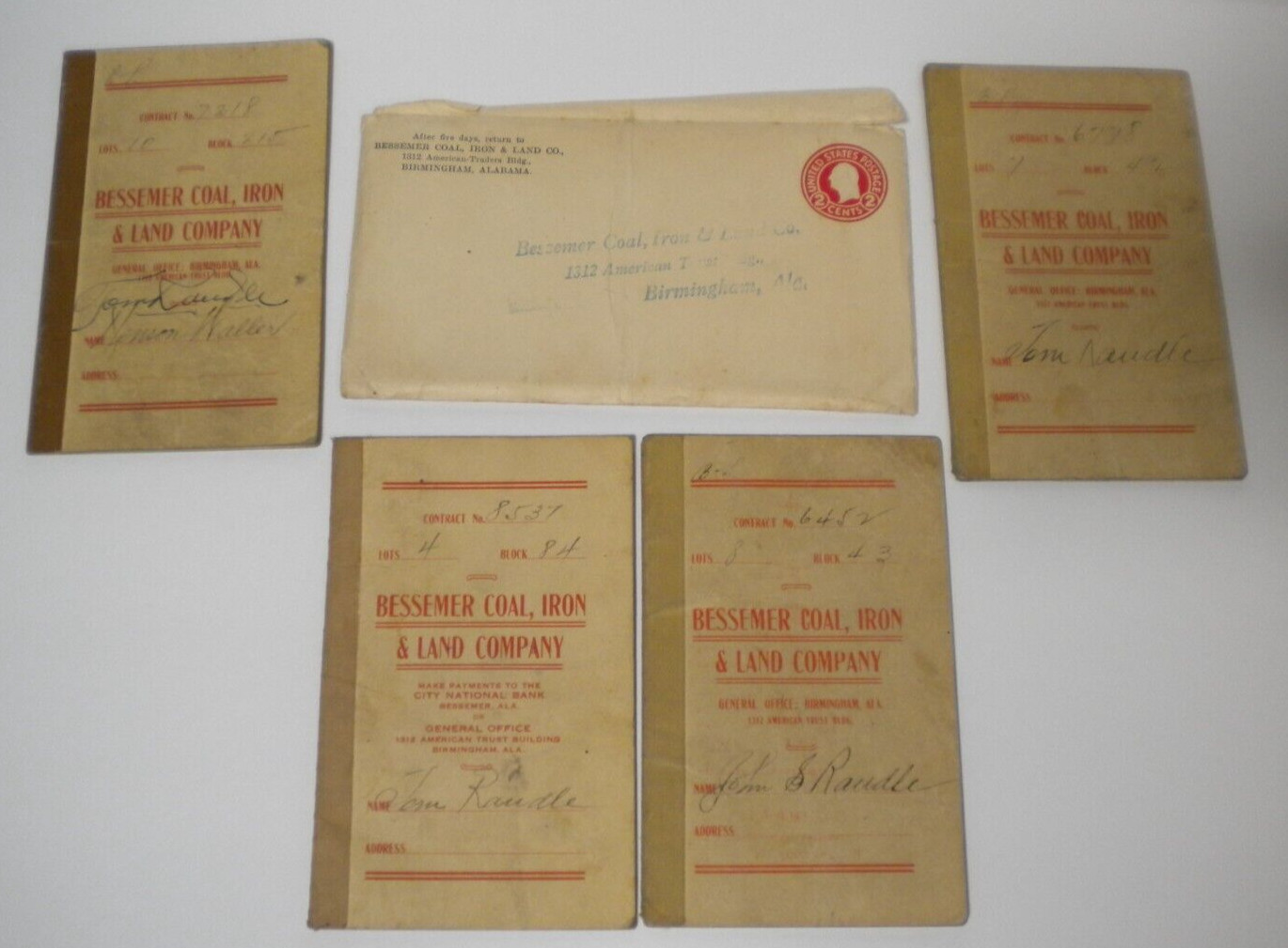 Antique 1920s Bessemer Coal Iron & Land Company Alabama Payment Books 20s BCIL