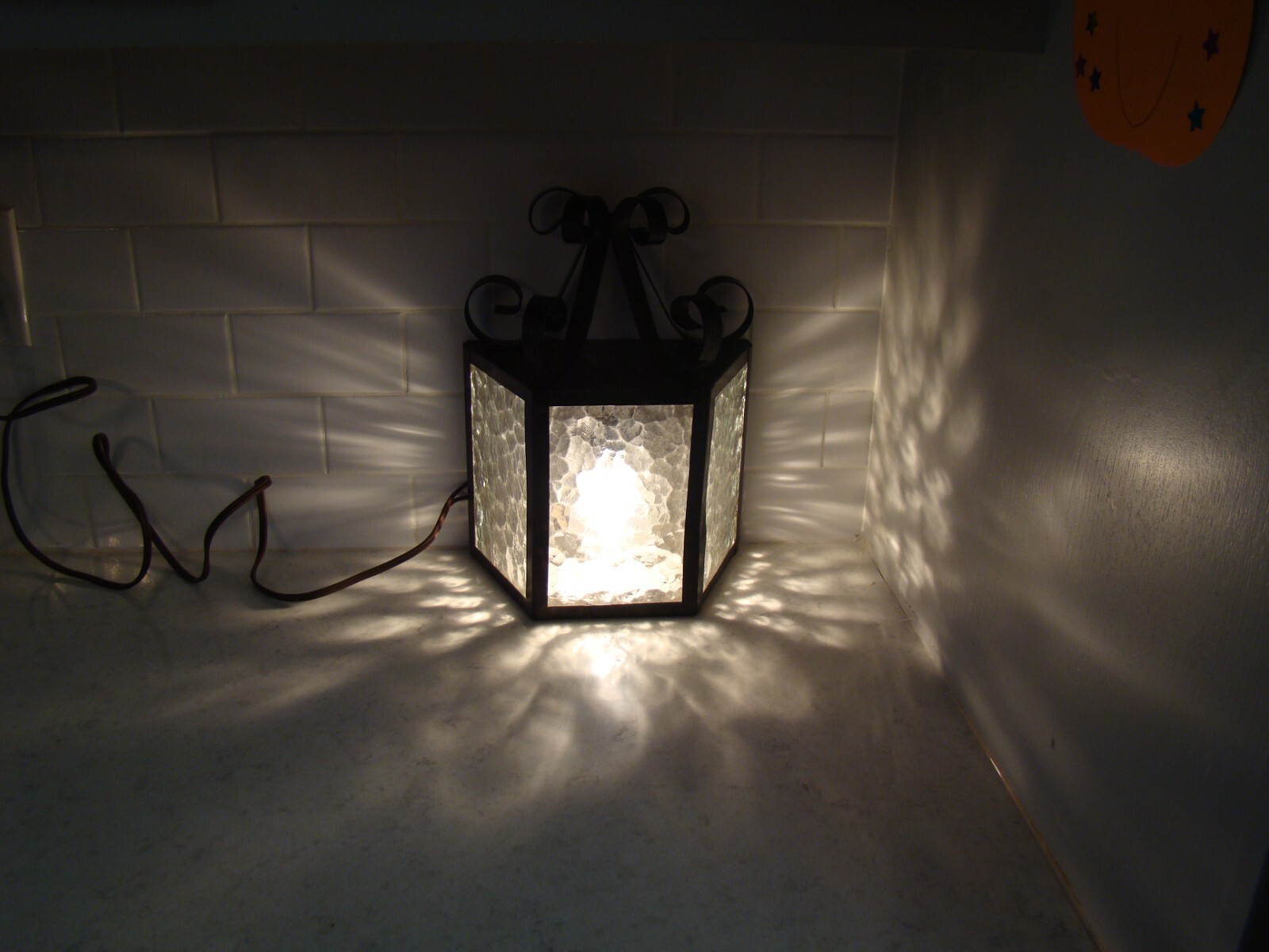 Vintage Gothic Black Scrolled Curly Wrought Iron Wall Mount Sconce Lamp Light