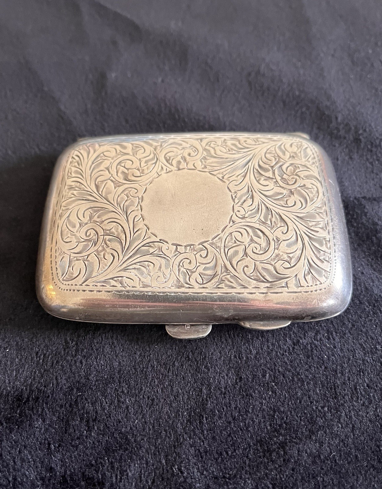 Early 20th Century Sterling Silver Cigarette Case Smith & Bartlam Birmingham 54g