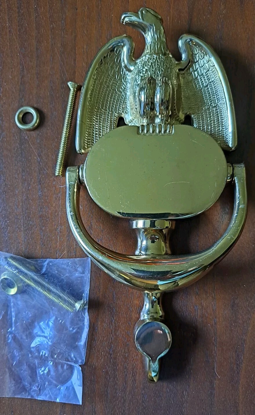American Eagle Patriotic Door Knocker Federal Heavy Brass 8″ x 4″ EB Metal