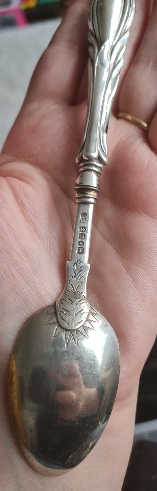 Antique Jam Spoon Silver Victorian sterling George Unite Birmingham 1843 Gift