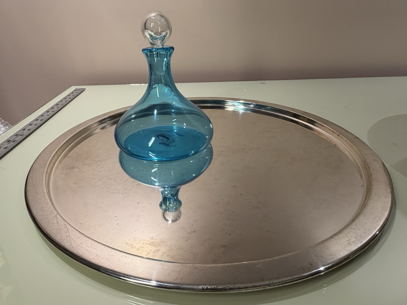 HUGE 20” GODINGER SILVER ART CO. Round Serving PLATE Platter Table Centerpiece