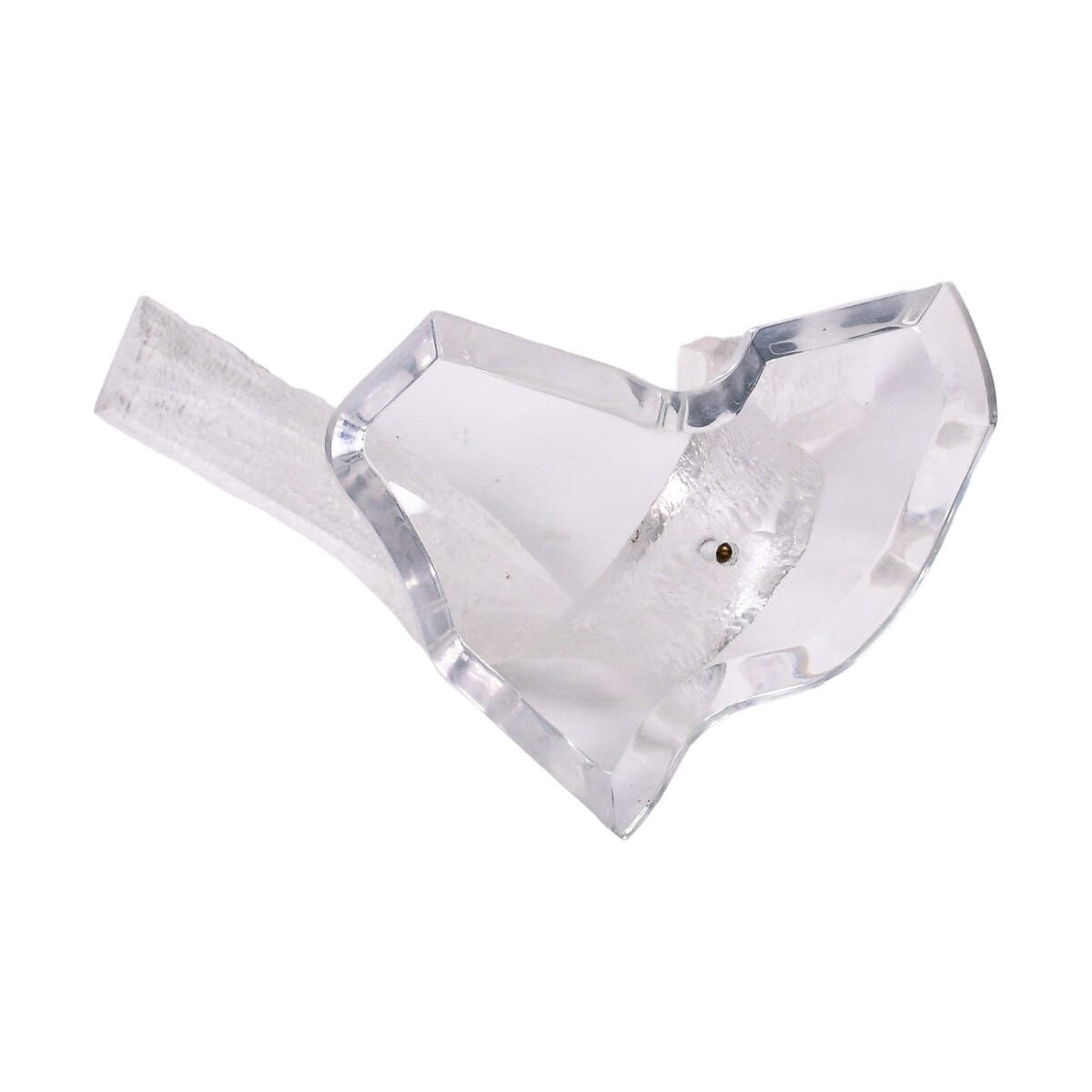 Clear Acrylic Bird Sculpture on Stand
