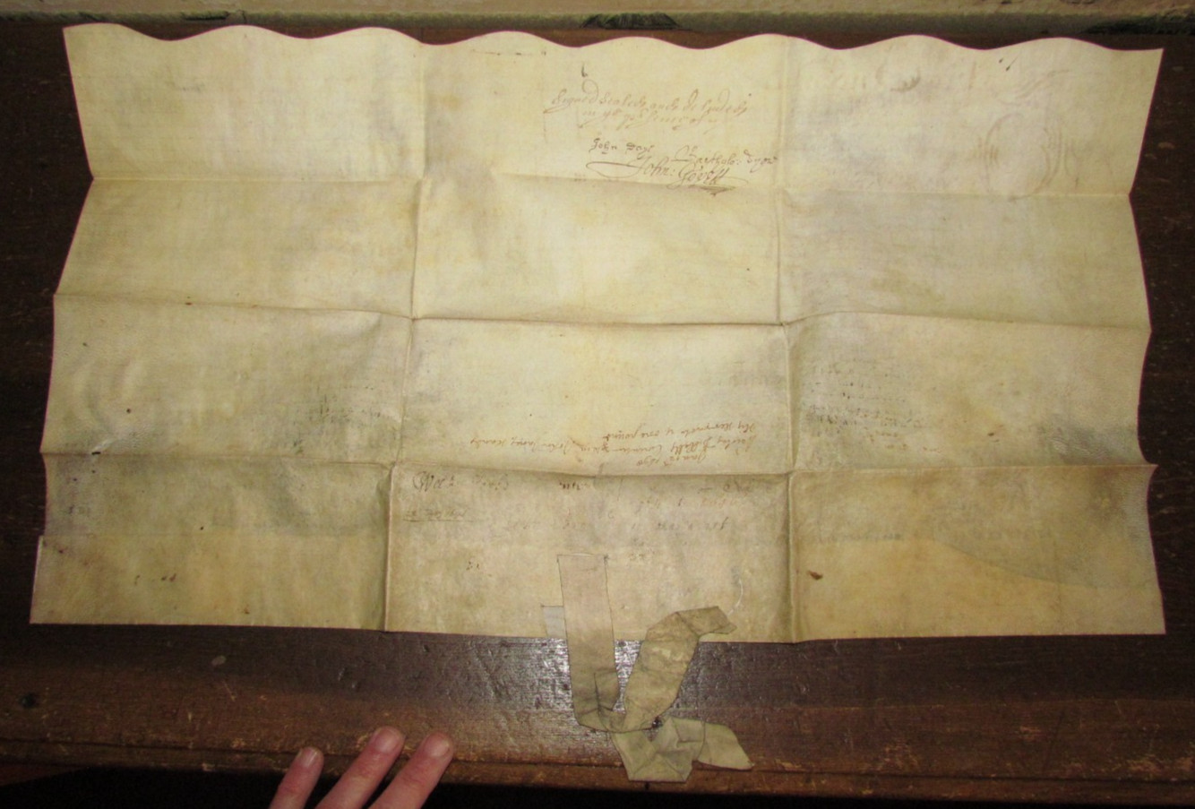 1646 VELLUM INDENTURE ALGERNON PERCY NORTHUMBERLAND to BURLAND STOGURSEY BRISTOL