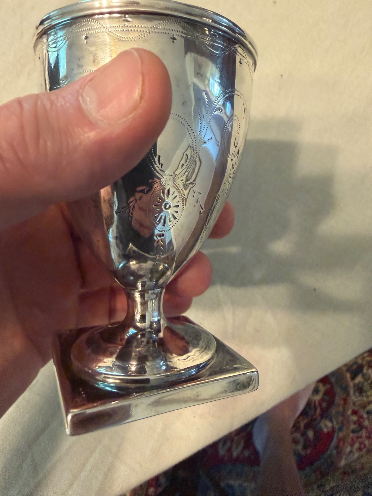 Small Coin Silver Late 18th Cent Goblet