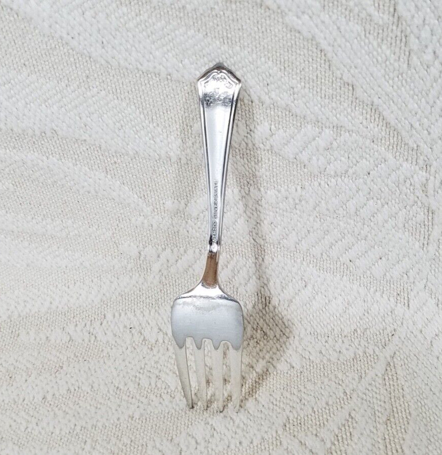 WINTHROP SILVER PLATE DESSERT APPETIZER HOR D’VOUERS COCKTAIL SMALL BABY FORK 4″