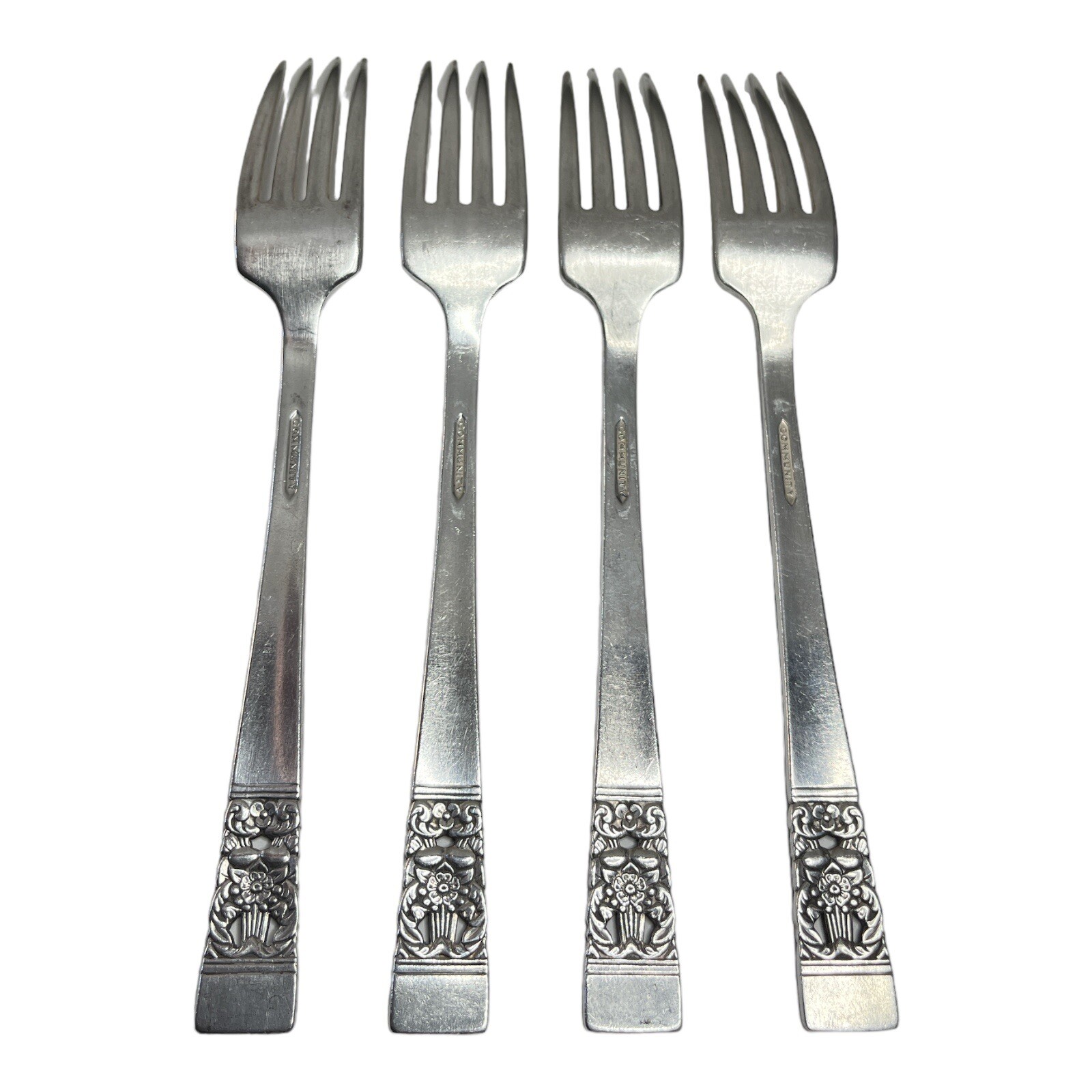 Oneida Silver Coronation Community Plate 1936 Fork Set of 4 Canada 1936-2004