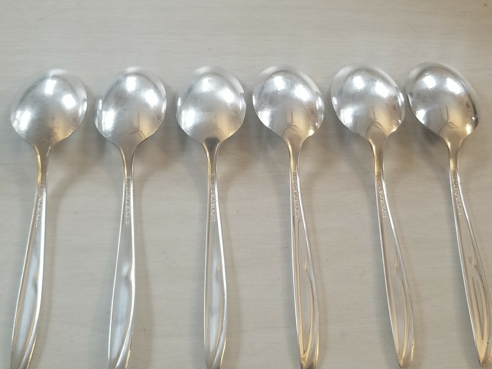 6 Supreme CONCEPT Silver Plate Teaspoons 5 7/8″ IS International