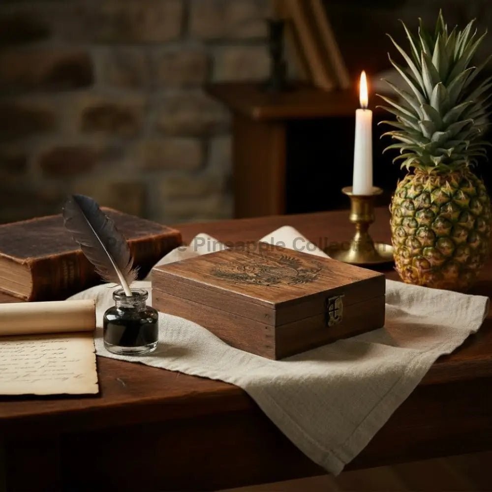 Handcrafted Teak Wood Eagle Playing Card Box – Americana Etched Storage Box, 4-5