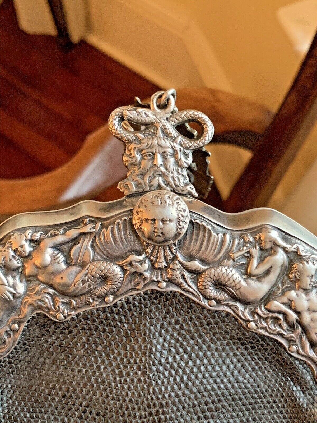 Extremely Rare Art Nouveau Sterling Silver Chatelaine Fantasy Purse Gorham 1901