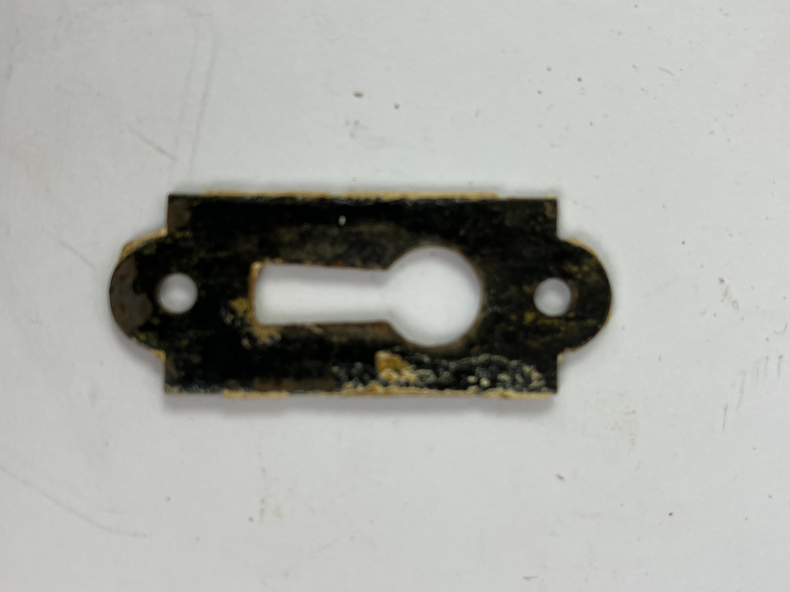 Antique Brass Skeleton Key Hole Covers Escutcheon Door Hardware 2″ x 3/4″