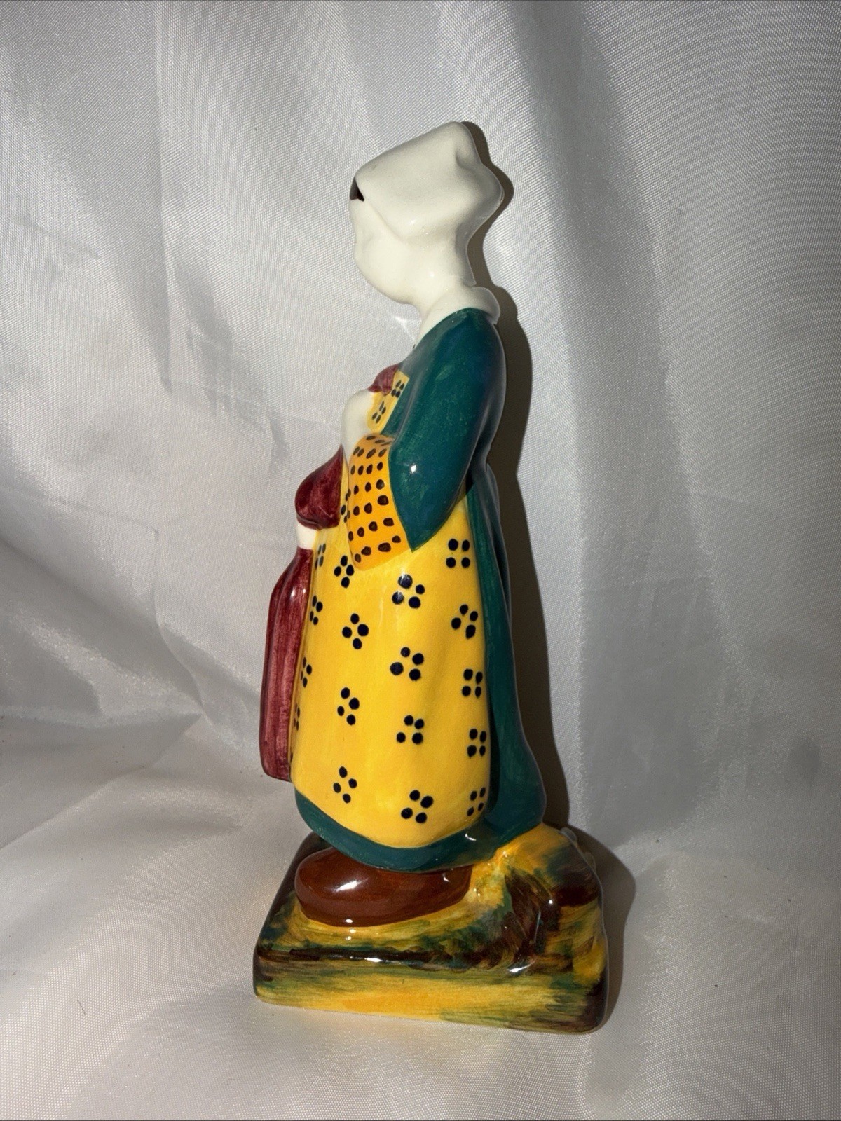 Vintage Henriot Quimper Woman With Umbrella Figurine Signed PORSON Numbered
