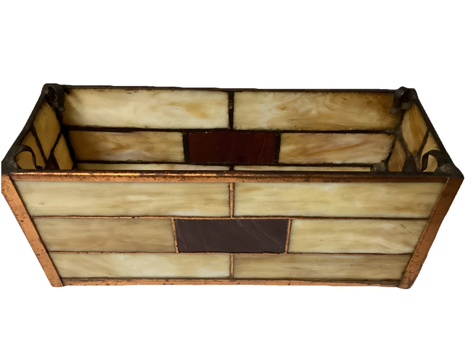 Stained Glass 12 X 4.5X 5” Tall Rectangular Box Useable Art
