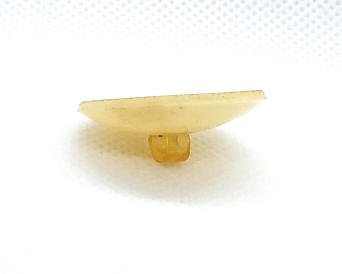 Antique Large Button with Pearly Coating and Lucite Shank Loop. Cream Color #27