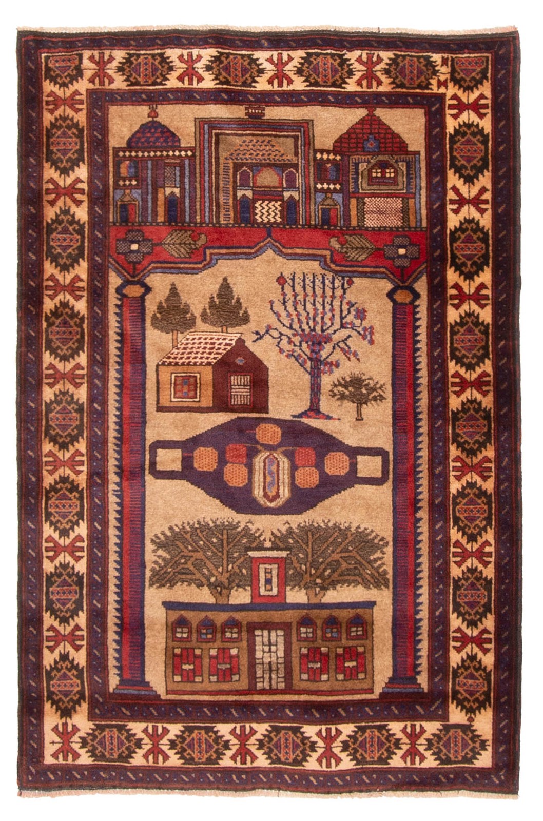 Traditional Vintage Hand-Knotted Area Rug 2’11” x 4’5″ Oriental Wool Carpet