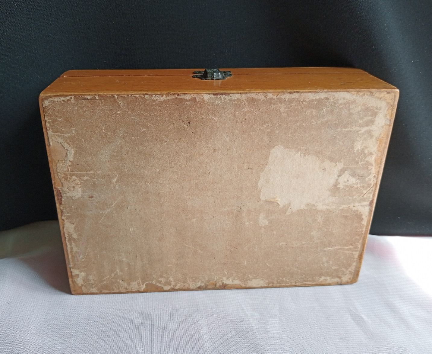 Antique Mauchline Ware Patterned Sewing Box Arundel Castle Acorn Orchid Rose