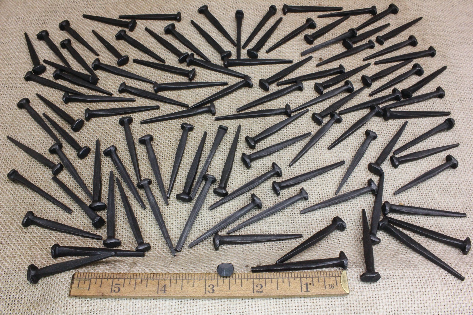 2″ Rosehead 100 Nails Antique Square Wrought Iron Vintage Rustic Decorative