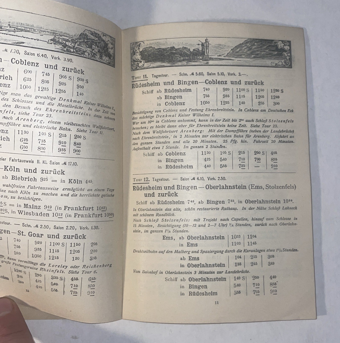 Antique Steamship Travel Guide W Map Germany Summer 1904