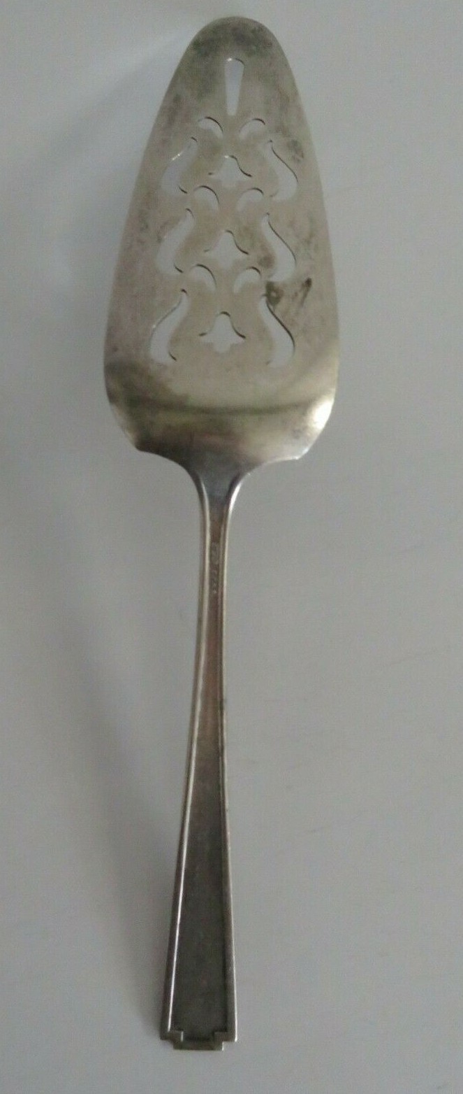 VINTAGE Silver Plated Diamond Pattern Pierced NSC EPNS CAKE/ PIE SERVER