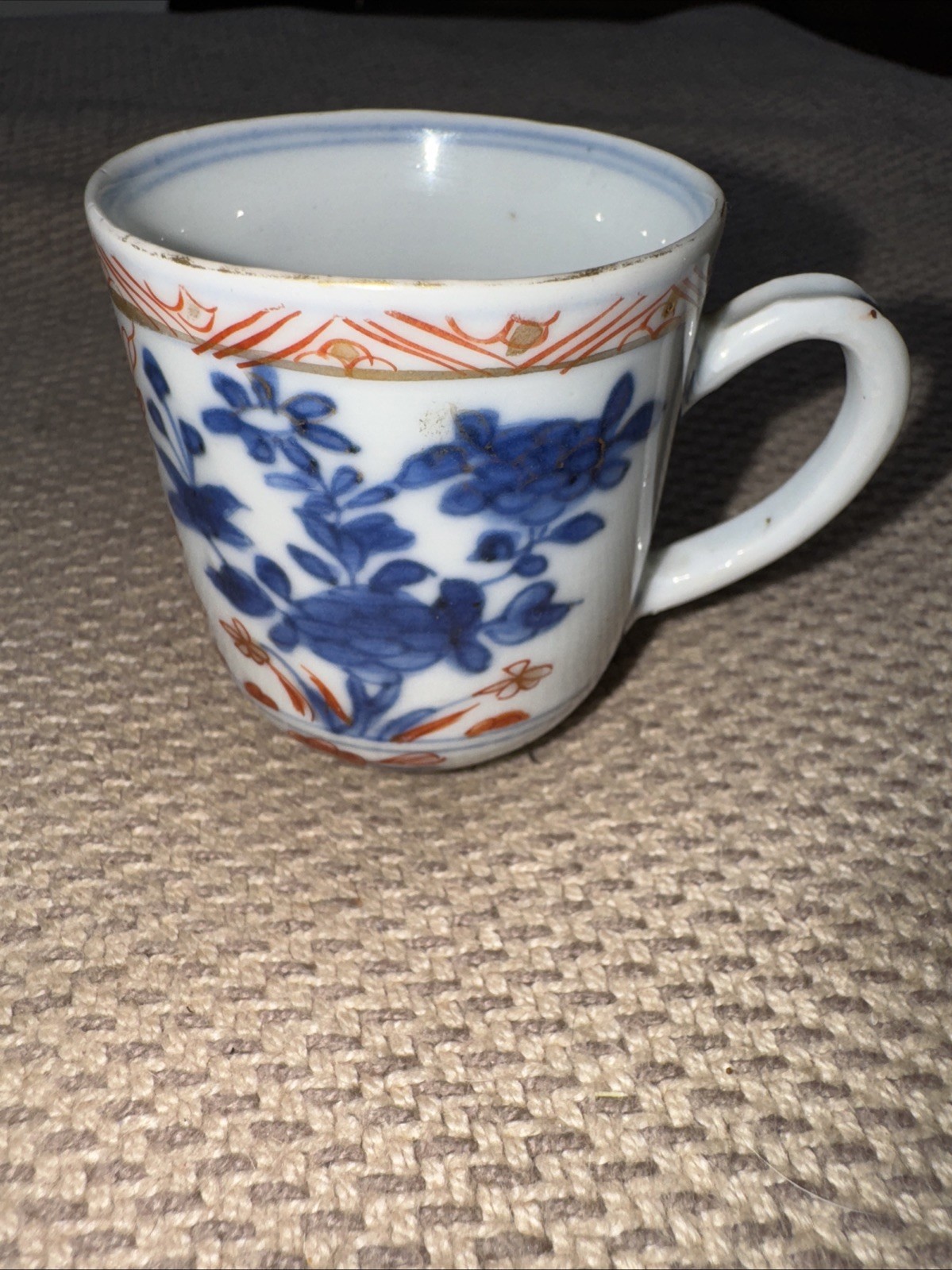 Japanese Imari 18th Century Blue Gold and Red Porcelain Tea Cup
